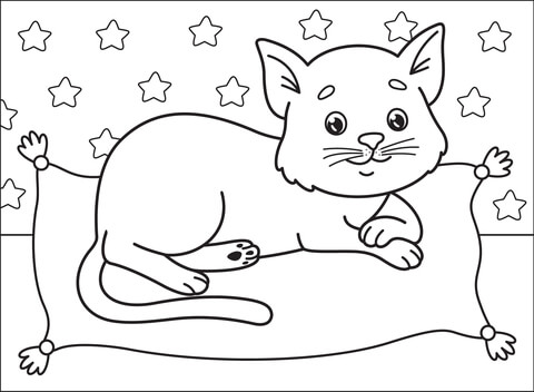 Black Cat Coloring Page